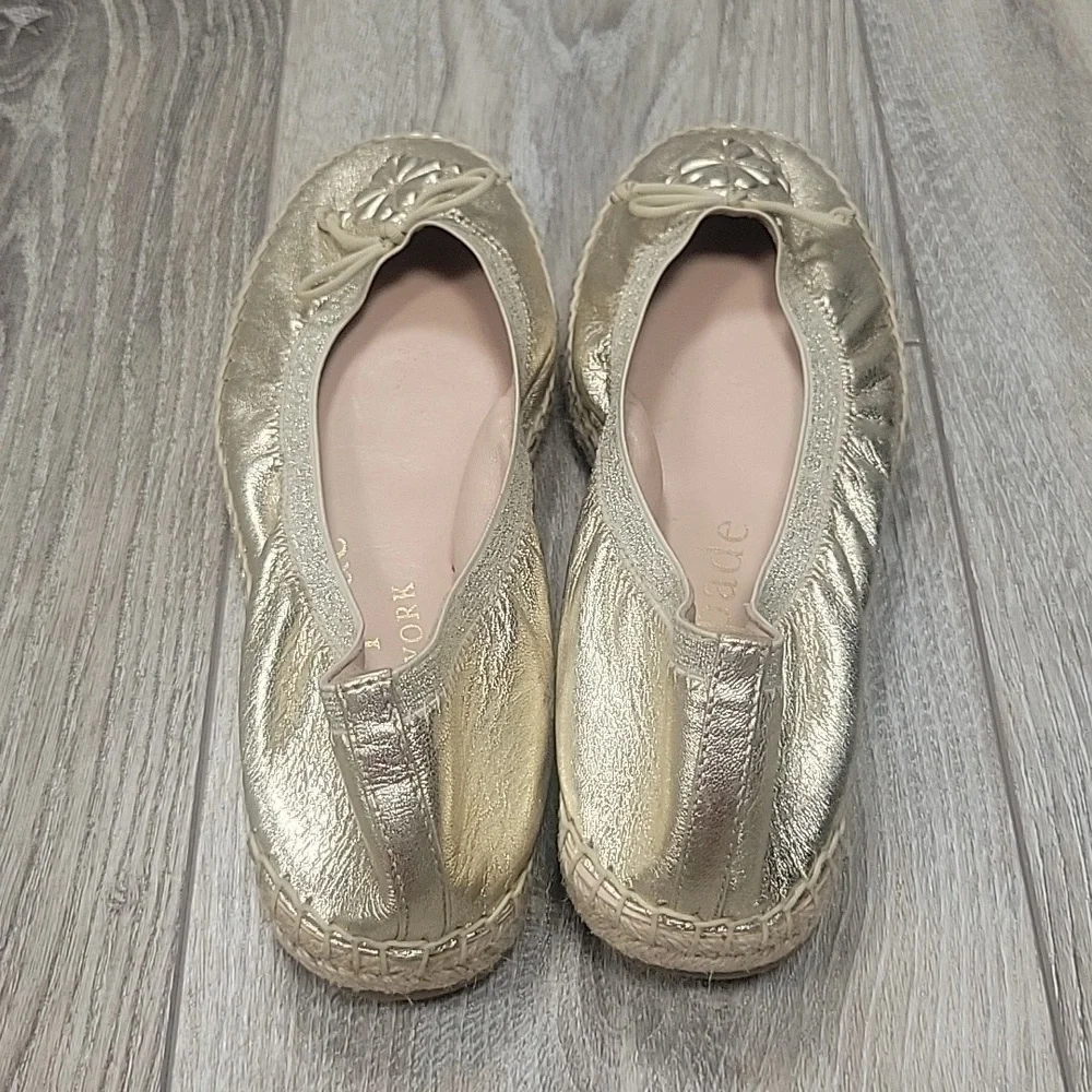 Kate Spade New York Size 6 Pale Gold Clubhouse Espadrille NWT